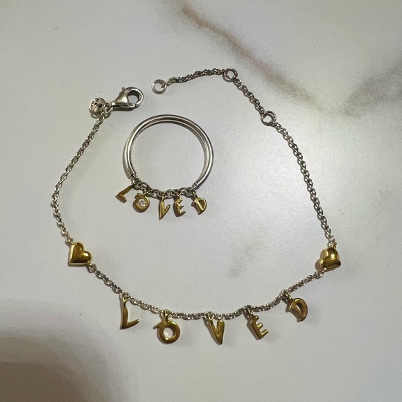 Pandora .925 Silver Loved bracelet and ring set like new!! - Picture 4 of 6